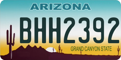 AZ license plate BHH2392