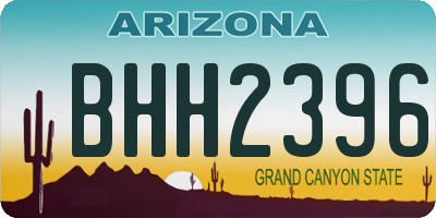 AZ license plate BHH2396