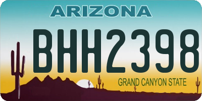 AZ license plate BHH2398