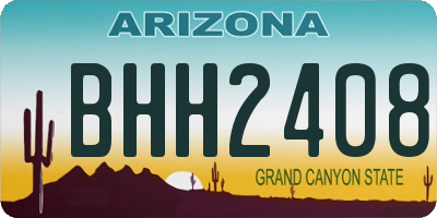 AZ license plate BHH2408