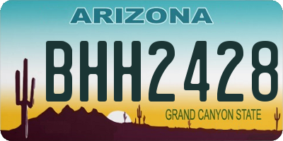 AZ license plate BHH2428