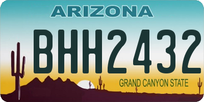 AZ license plate BHH2432