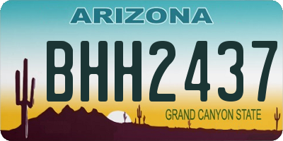 AZ license plate BHH2437