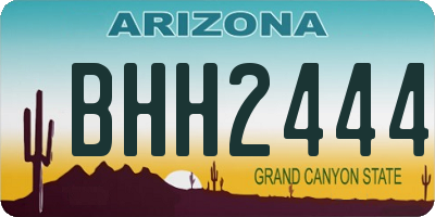 AZ license plate BHH2444