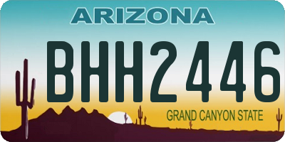 AZ license plate BHH2446