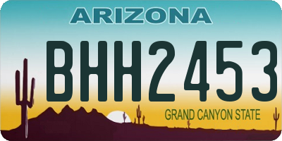 AZ license plate BHH2453