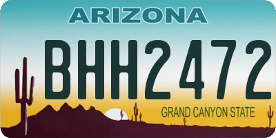 AZ license plate BHH2472