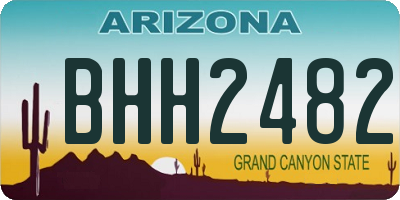 AZ license plate BHH2482