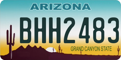 AZ license plate BHH2483