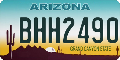 AZ license plate BHH2490