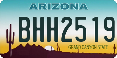 AZ license plate BHH2519