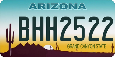 AZ license plate BHH2522