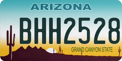 AZ license plate BHH2528