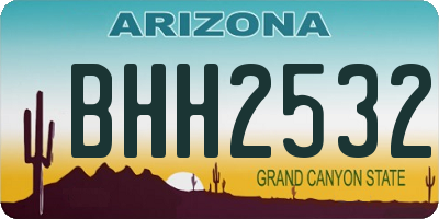 AZ license plate BHH2532