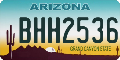 AZ license plate BHH2536