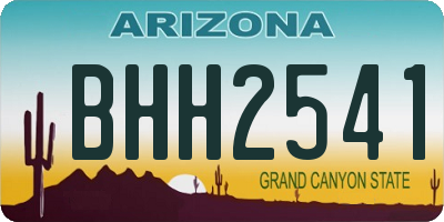 AZ license plate BHH2541