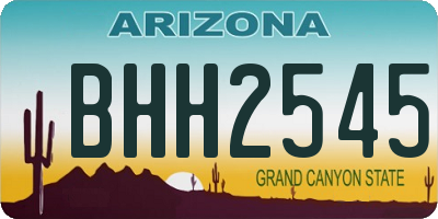 AZ license plate BHH2545