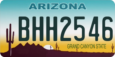 AZ license plate BHH2546