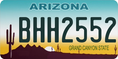 AZ license plate BHH2552