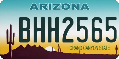 AZ license plate BHH2565