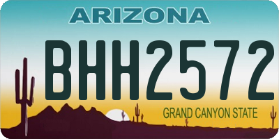 AZ license plate BHH2572