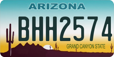AZ license plate BHH2574