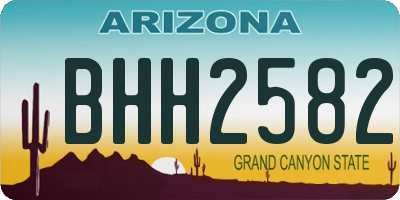 AZ license plate BHH2582