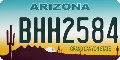AZ license plate BHH2584