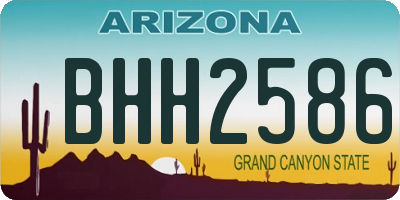 AZ license plate BHH2586