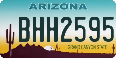AZ license plate BHH2595