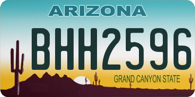 AZ license plate BHH2596