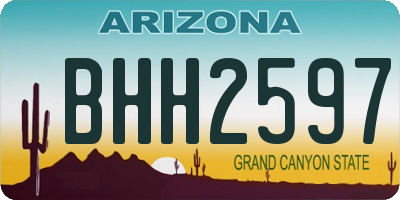 AZ license plate BHH2597