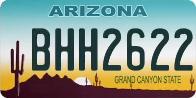 AZ license plate BHH2622