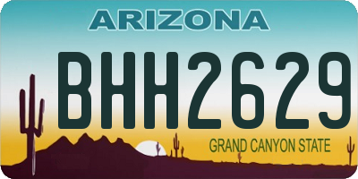 AZ license plate BHH2629