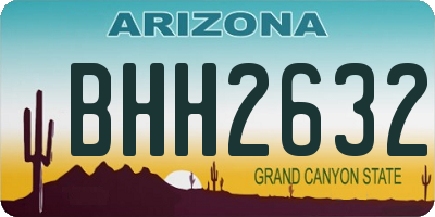 AZ license plate BHH2632
