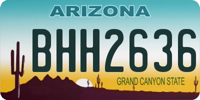 AZ license plate BHH2636