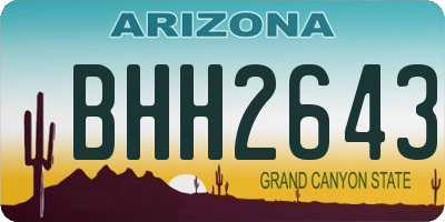 AZ license plate BHH2643
