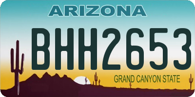 AZ license plate BHH2653