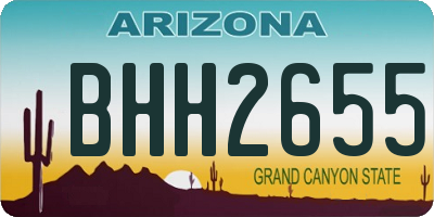 AZ license plate BHH2655