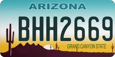 AZ license plate BHH2669