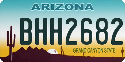AZ license plate BHH2682
