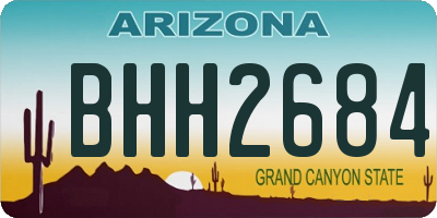 AZ license plate BHH2684