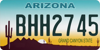AZ license plate BHH2745