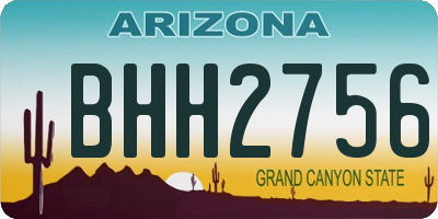 AZ license plate BHH2756