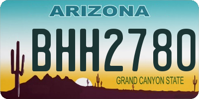 AZ license plate BHH2780
