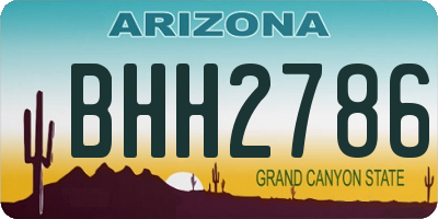 AZ license plate BHH2786