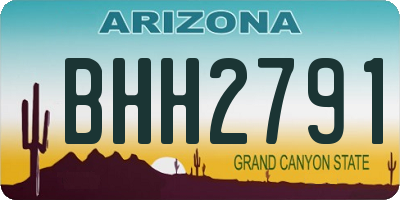 AZ license plate BHH2791