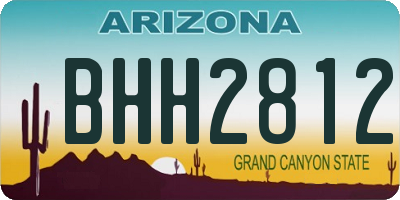 AZ license plate BHH2812