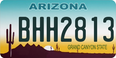 AZ license plate BHH2813