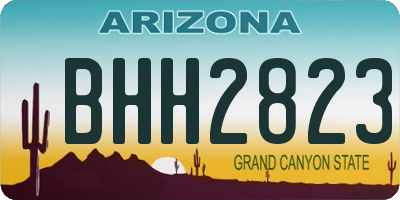 AZ license plate BHH2823